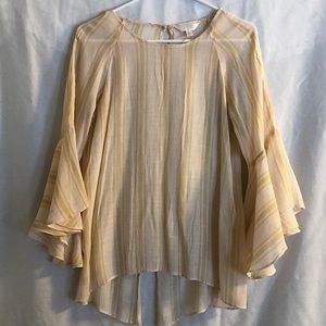 LC Lauren Conrad pink/cream top